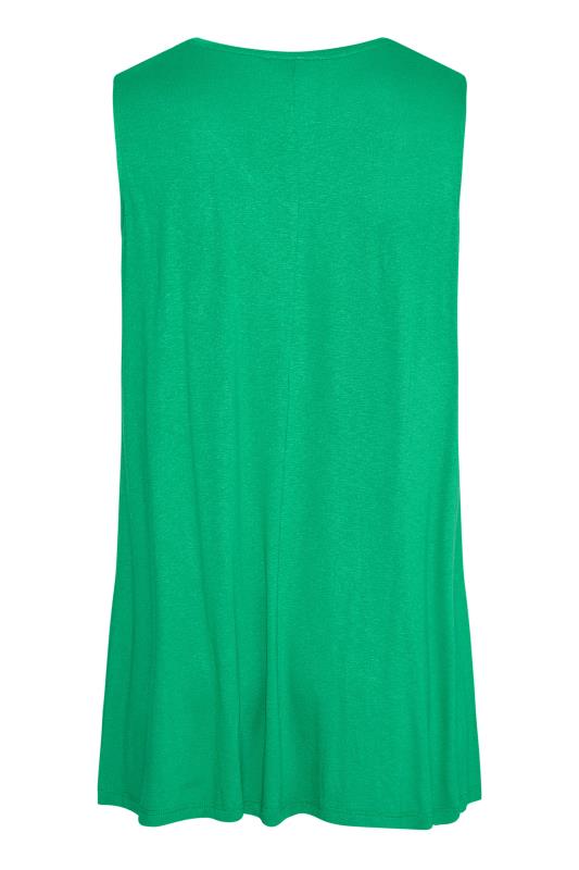Plus Size Apple Green Swing Vest Top | Yours Clothing 6
