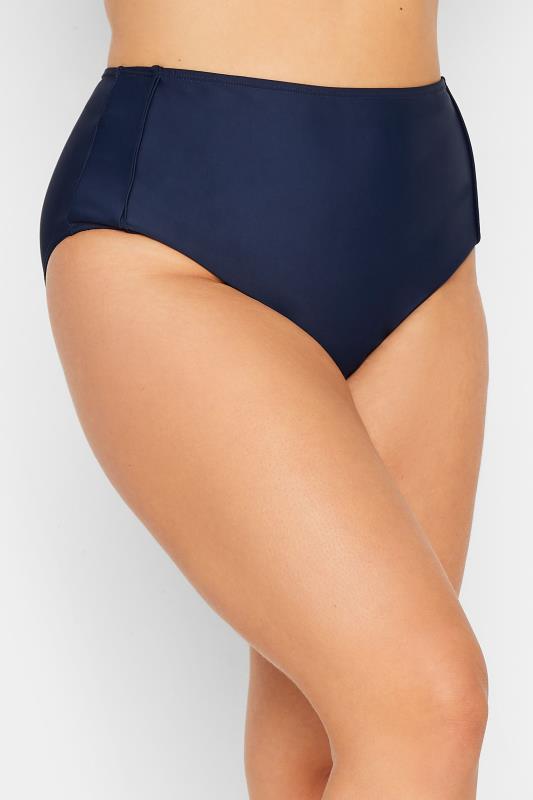  Tallas Grandes YOURS Curve Navy Blue High Waisted Tummy Control Bikini Briefs