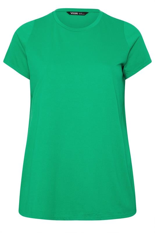 YOURS Plus Size Green Core Basic T-Shirt | Yours Clothing 5
