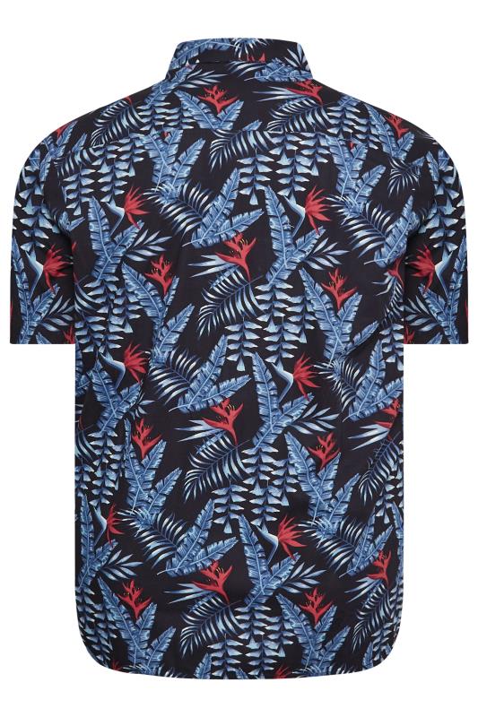 BadRhino Big & Tall Black Tropical Print Shirt | BadRhino 4