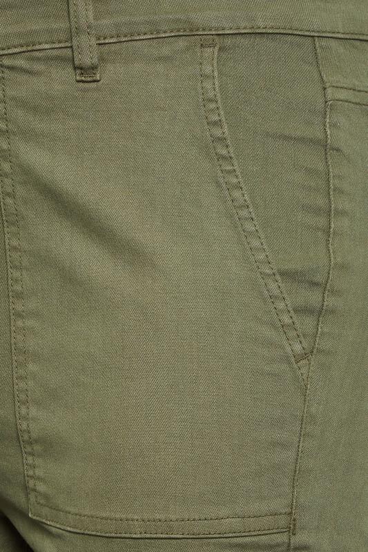 YOURS Curve Plus Size Khaki Green Cargo AVA Jeans | Yours Clothing  5