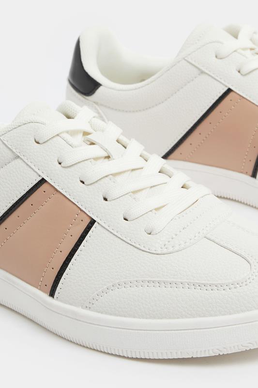 White Panelled Trainers In Extra Wide EEE Fit | Yours Clothing 5