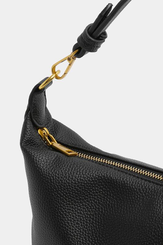 Black Button Strap Tote Bag | Yours Clothing 2