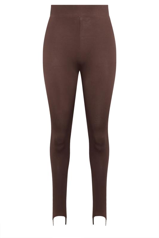 YOURS Plus Size Brown Stirrup Leggings | Yours Clothing 6