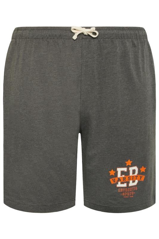 ED BAXTER Big & Tall Grey Varsity Logo Jogger Shorts | BadRhino 3