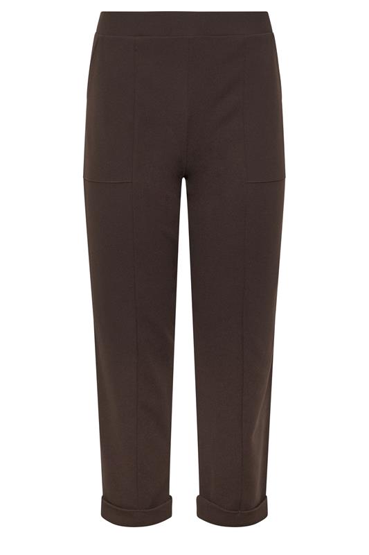 M&Co Petite Chocolate Brown Carpenter Tapered Trousers | M&Co 5