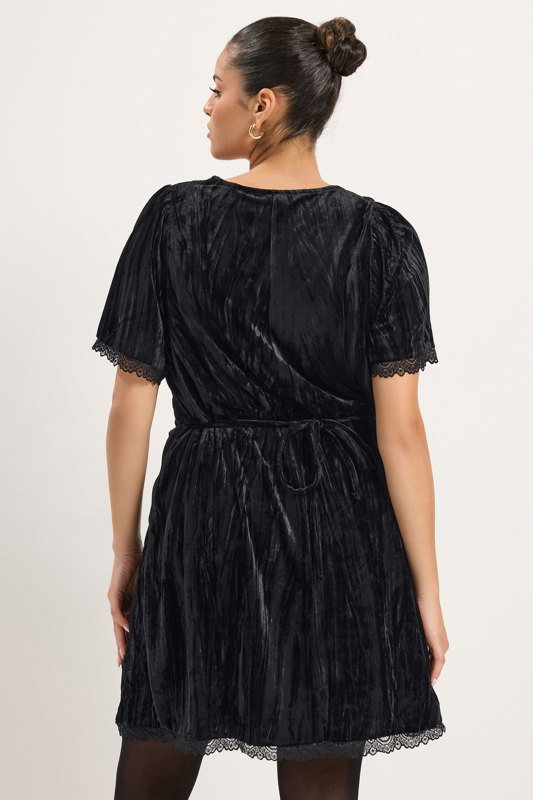 ladies black velvet dress YOURS Plus Size Womens Tea Loewe