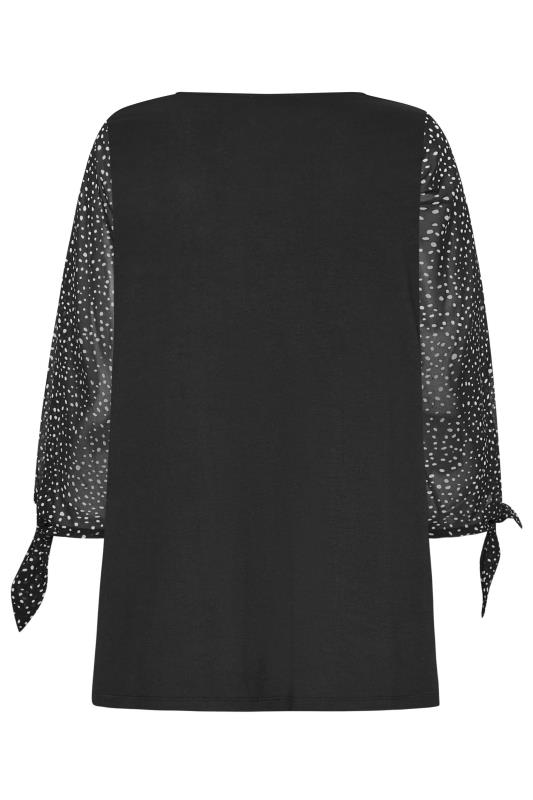 YOURS LONDON Plus Size Black Dalmatian Print Asymmetric Blouse | Yours Clothing 7