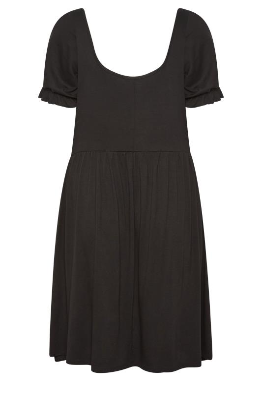 LIMITED COLLECTION Curve Black Smock Sweetheart Dress | Yours Clothing 8