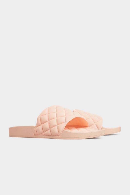 Pink Quilted Slider In Wide E Fit 3