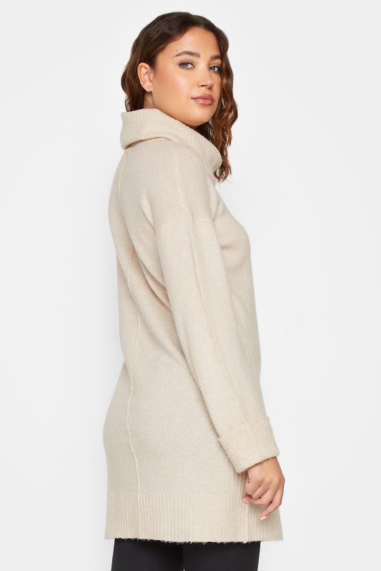 LTS Tall Ivory White Boxy Roll Neck Jumper | Long Tall Sally 4