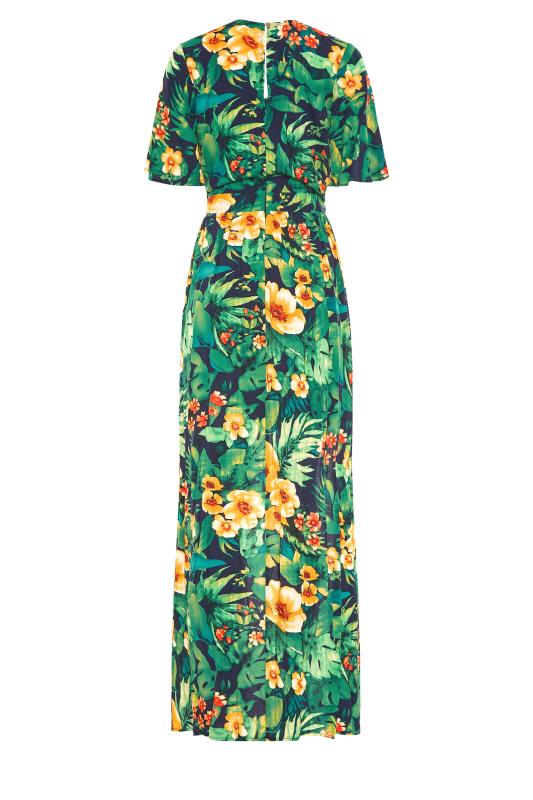 LTS Tall Green Tropical Maxi Overlay Playsuit 7
