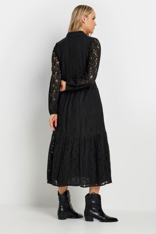 LTS Tall Black Lace Tiered Midi Dress | Long Tall Sally 5