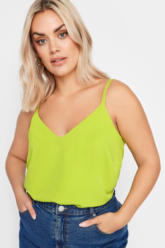 YOURS Plus Size Green Cami Vest Top | Yours Clothing 4