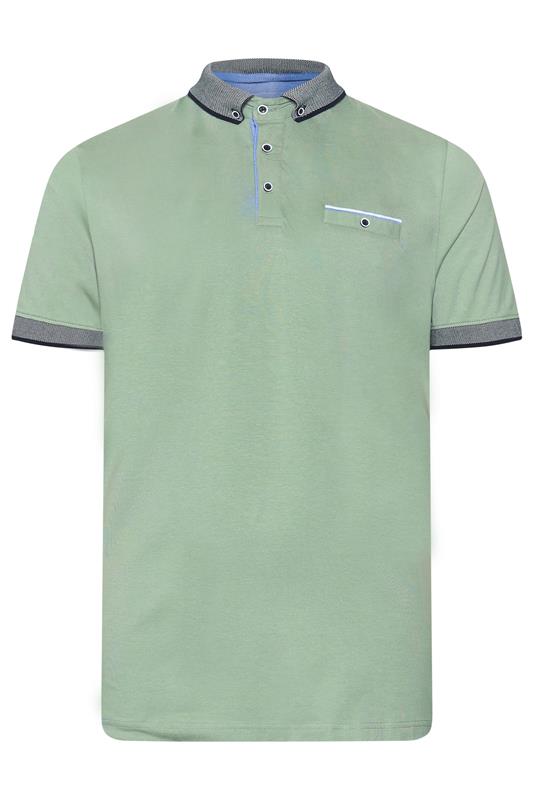BadRhino Big & Tall Green Chambray Pocket Polo Shirt | BadRhino 6