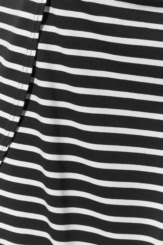 Plus Size BUMP IT UP MATERNITY Black & White Stripe Nursing Top | Yours Clothing 5