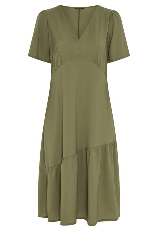 LIMITED COLLECTION Plus Size Khaki Green Deep V-Neck Maxi Dress | Yours Clothing 5