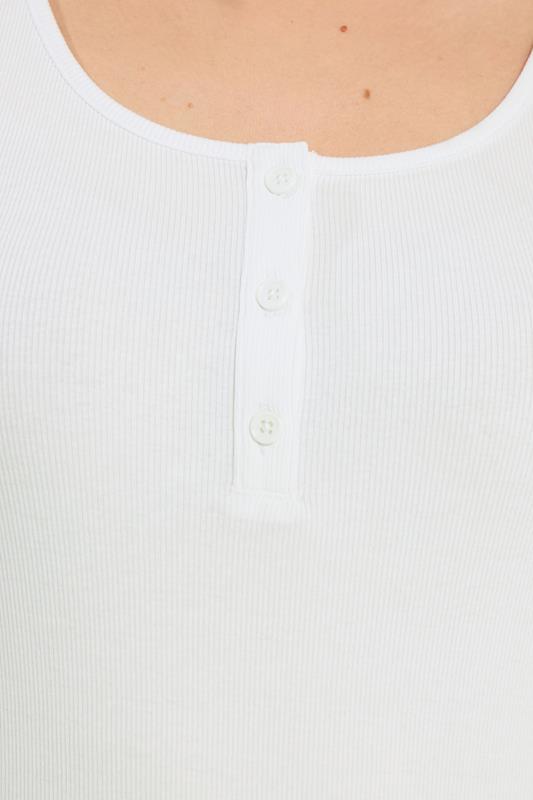 LTS Tall Women's White Ribbed Placket Vest | Long Tall Sally 4