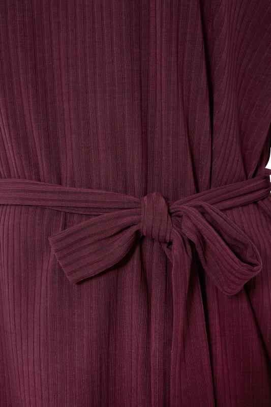 Plum Purple Ribbed Tie Waist Lounge Top_s.jpg