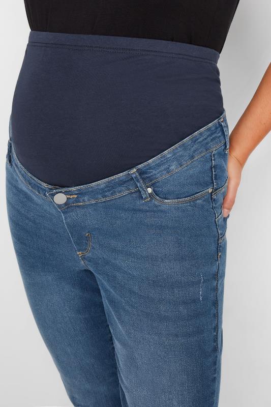 BUMP IT UP MATERNITY Plus Size Blue Push Up AVA Jeans | Yours Clothing 3