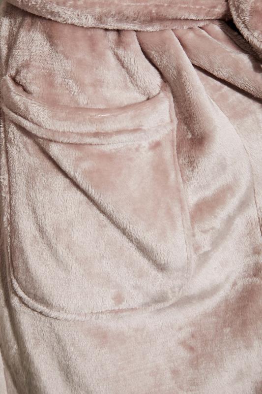 Petite Pink Textured Maxi Dressing Gown | PixieGirl 6
