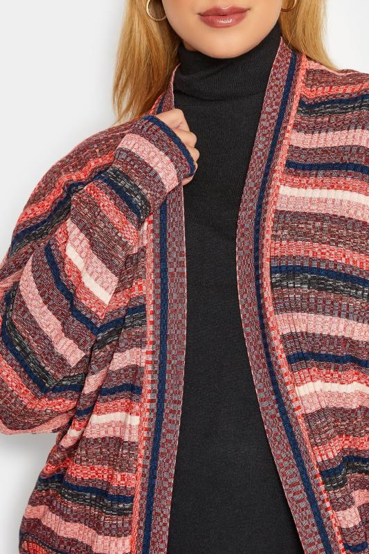 YOURS LUXURY Plus Size Pink Soft Touch Ribbed Pocket Cardigan | Yours Clothing 5