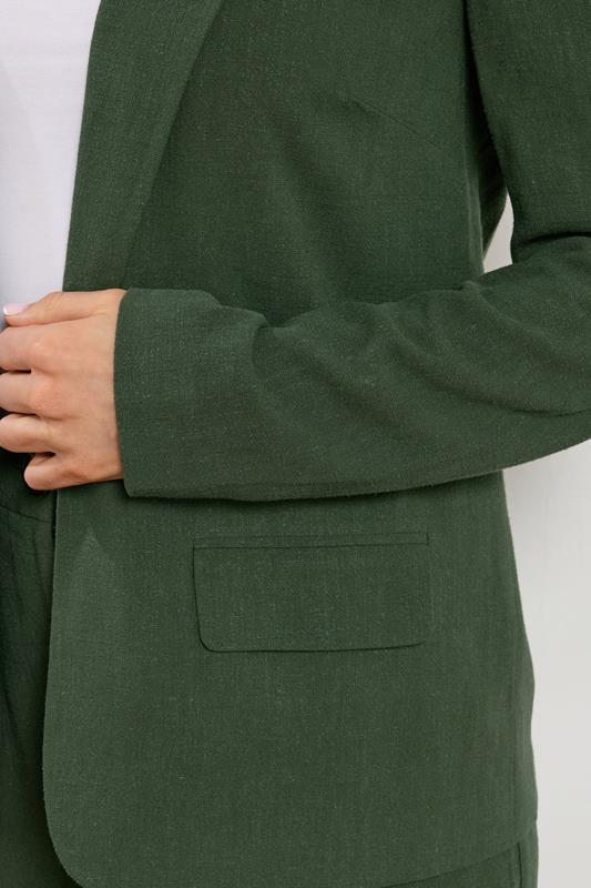 LTS Tall Women's Dark Green Linen Blazer | Long Tall Sally 5