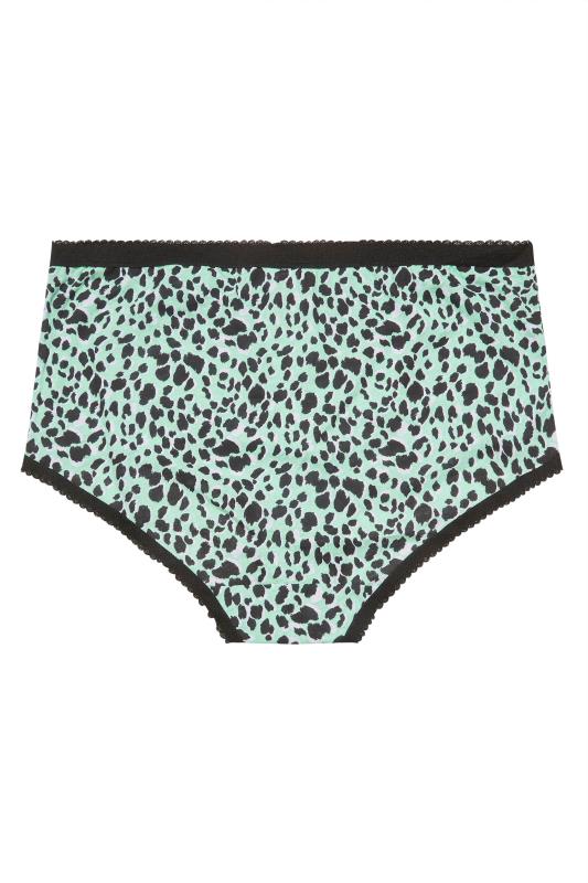 Plus Size 5 PACK Black & Blue Animal Print Full Briefs | Yours Clothing  4