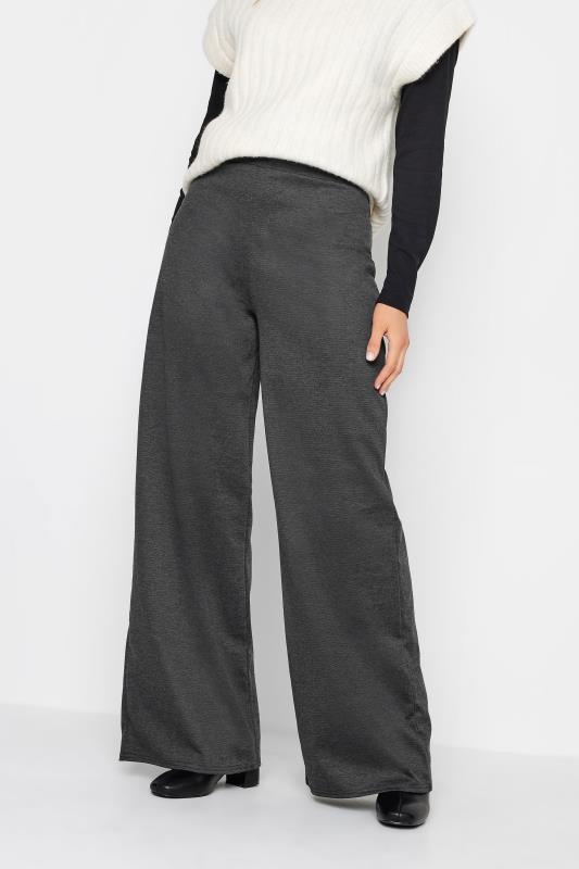 LTS Tall Women's Charcoal Grey Wide Leg Trousers | Long Tall Sally 1