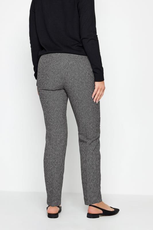 M&Co Salt & Pepper Grey Tapered Trousers | M&Co 3