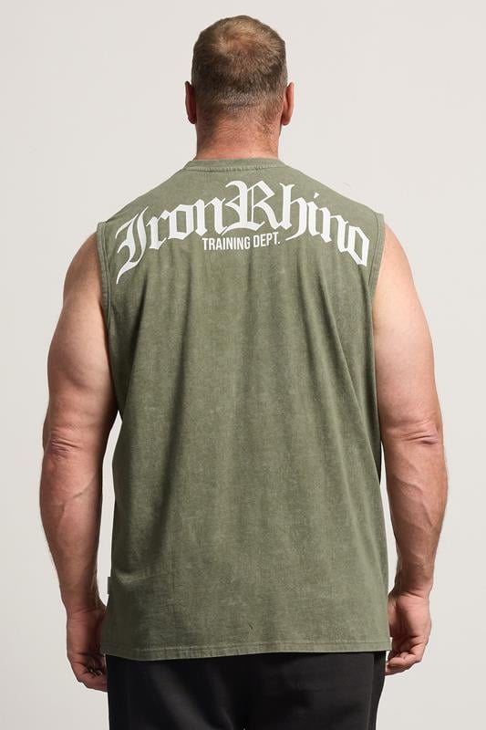 IronRhino Big & Tall Olive Green Old English Vest | BadRhino 2