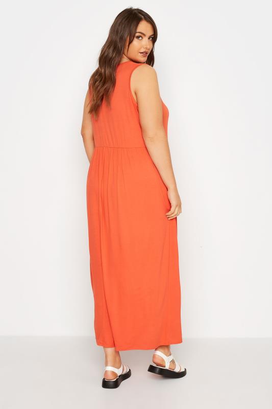 LIMITED COLLECTION Curve Orange Sleeveless Pocket Maxi Dress_C.jpg