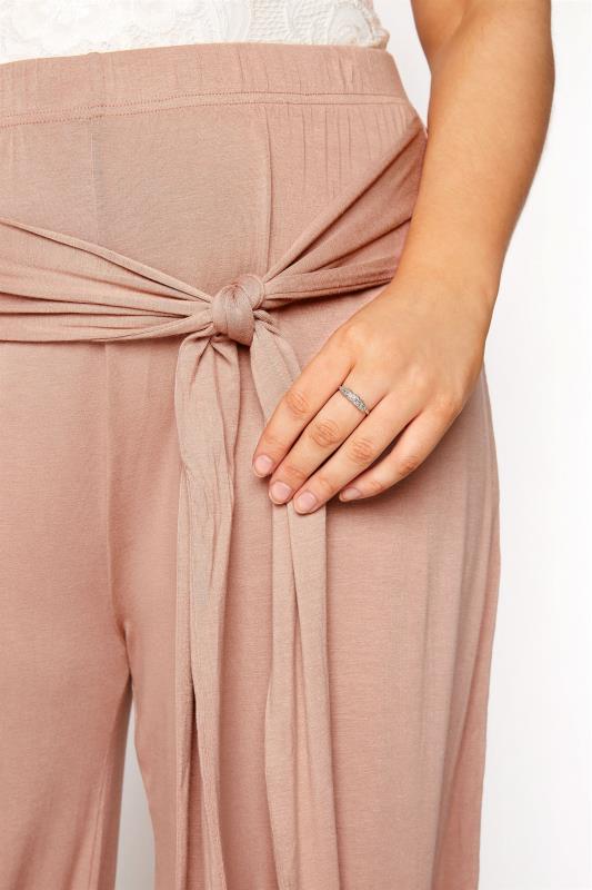 YOURS LONDON Nude Wide Leg Belted Trousers_D.jpg