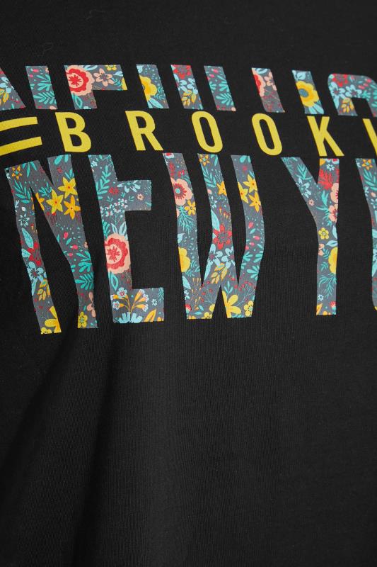 Curve Black 'New York' Printed Slogan T-Shirt 4