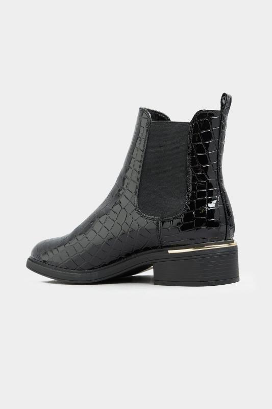 LIMITED COLLECTION Black Leather Look Heeled Chelsea Boots In Wide Fit_D.jpg