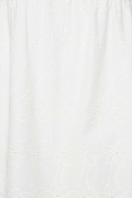 LTS Tall Women's White Floral Broderie Cotton Sundress | Long Tall Sally 5