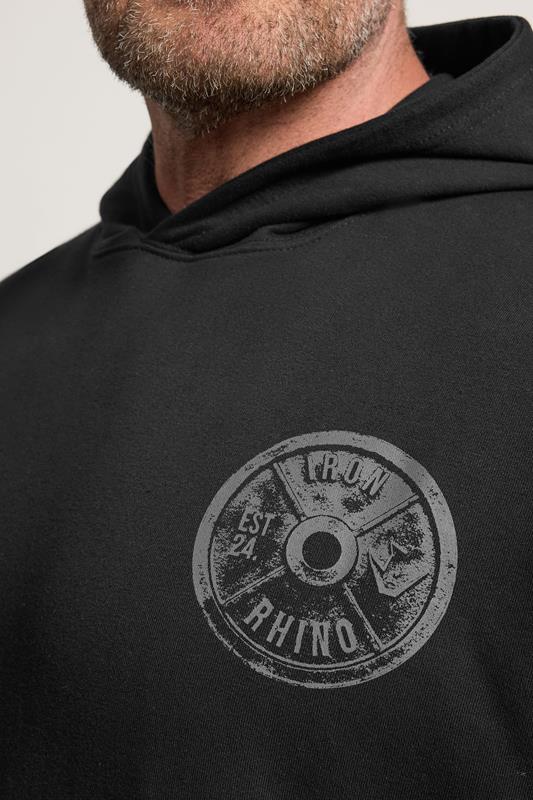 IronRhino Big & Tall Black Weightplate Hoodie | BadRhino 5