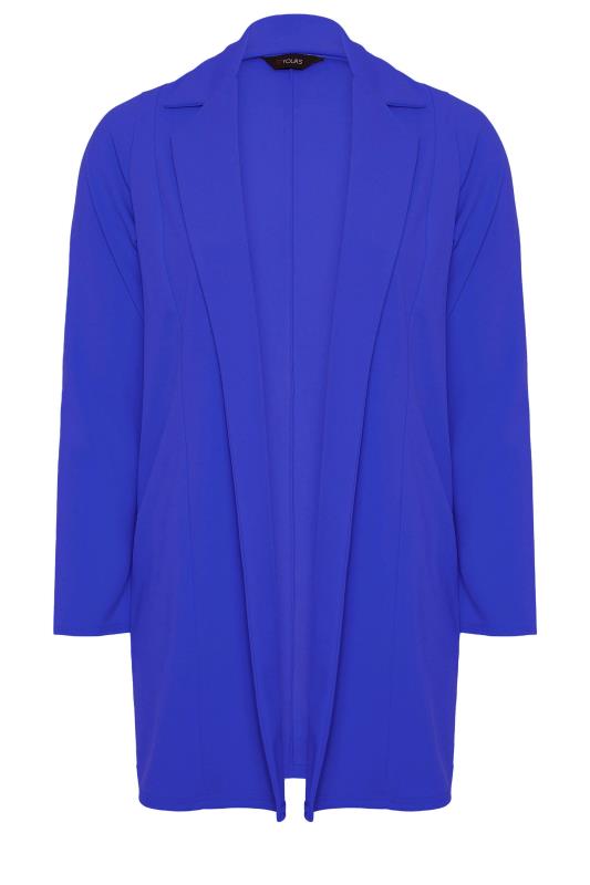 YOURS Curve Plus Size Cobalt Blue Longline Blazer | Yours Clothing 7