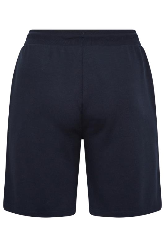 YOURS Plus Size Curve Navy Blue Jogger Shorts | Yours Clothing  6
