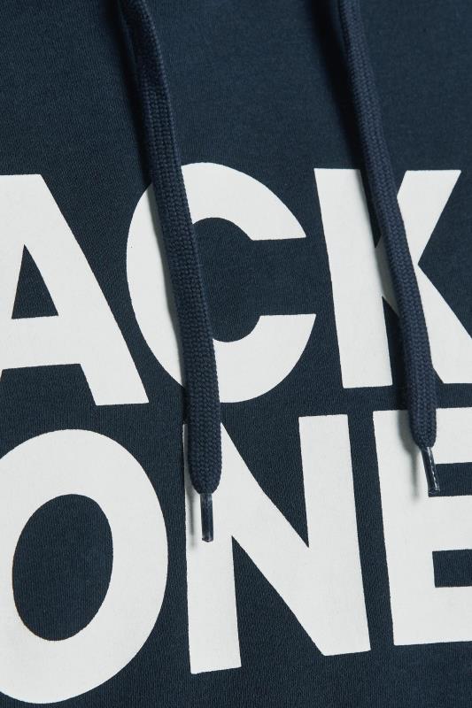 JACK & JONES Big & Tall Navy Blue Corp Logo Hoodie 3