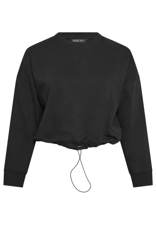 LIMITED COLLECTION Plus Size Black Cropped Sweatshirt | Yours Clothing 6