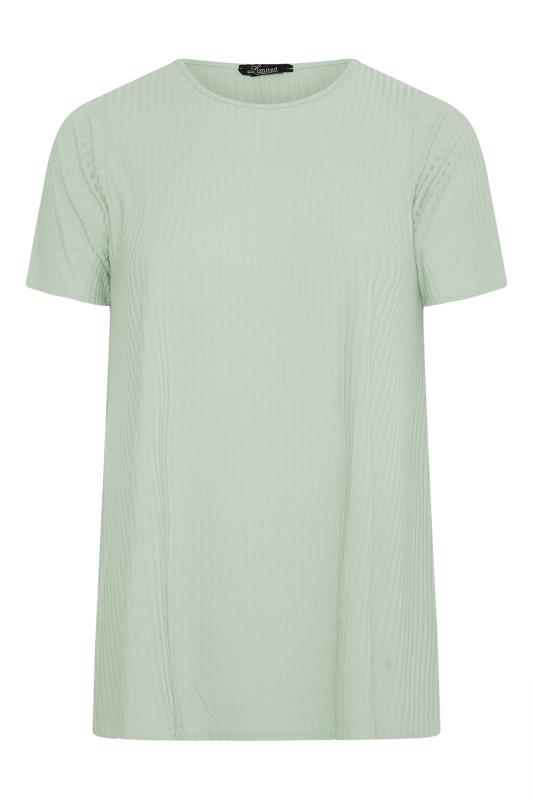 LIMITED COLLECTION Curve Mint Green Ribbed Swing Top_F.jpg