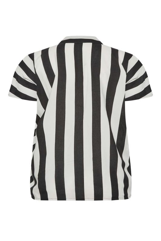 YOURS PETITE Plus Size Curve Black & White Stripe Shirt | Yours Clothing  7