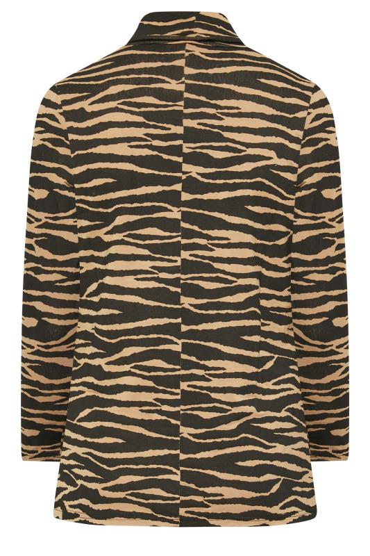 LIMITED COLLECTION Plus Size Black & Brown Zebra Print Turtle Neck Top | Yours Clothing 8