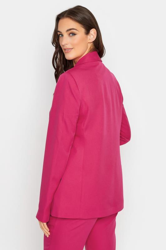 LTS Tall Women's Dark Pink Scuba Crepe Blazer | Long Tall Sally  3