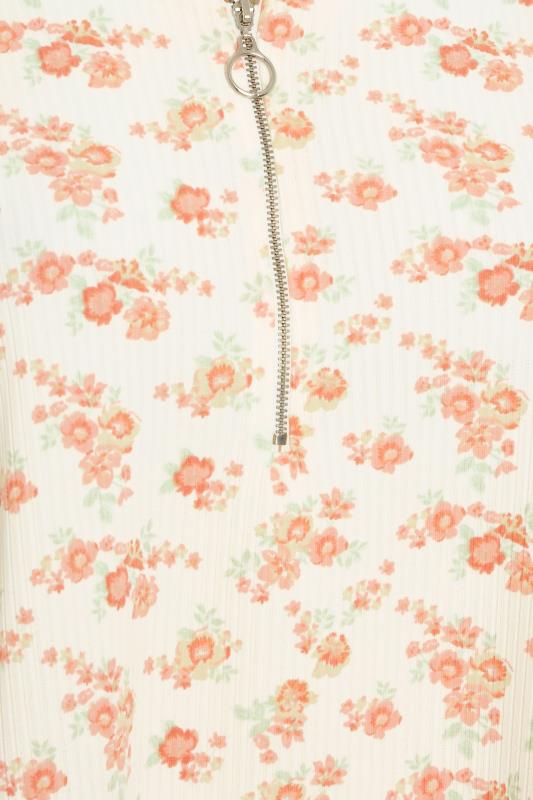White Ditsy Floral Zip Neck Top_S.jpg