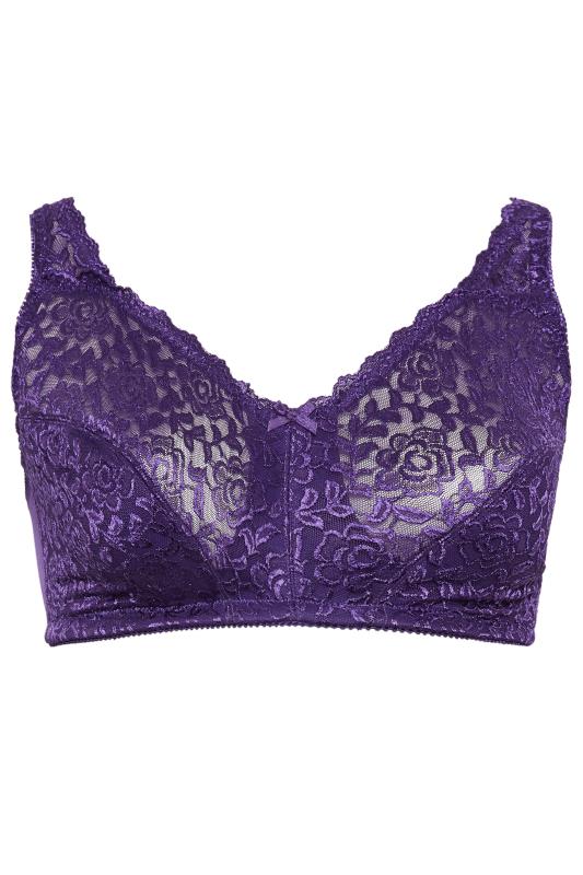 Luxury Lace Non-Wired Bra in Lilac Rose
