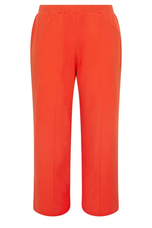 LIMITED COLLECTION Plus Size Bright Orange Wide Leg Trousers | Yours Clothing 5