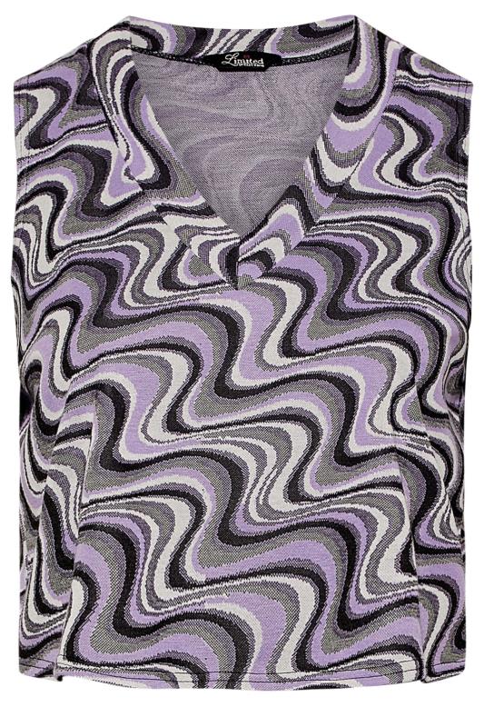 LIMITED COLLCTION Purple Swirl Print Knitted Vest Top | Yours Clothing 6