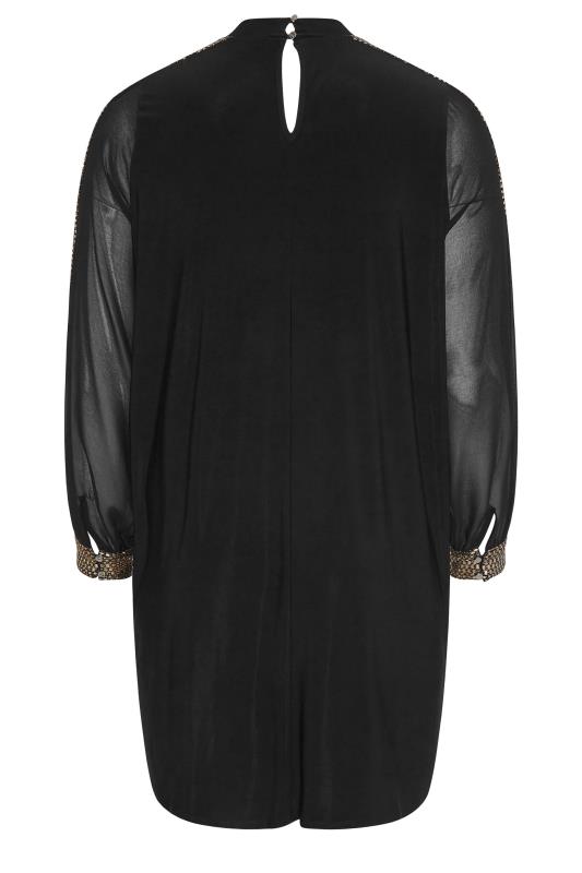 YOURS LONDON Curve Black Sequin Stripe Tunic Dress_BK.jpg